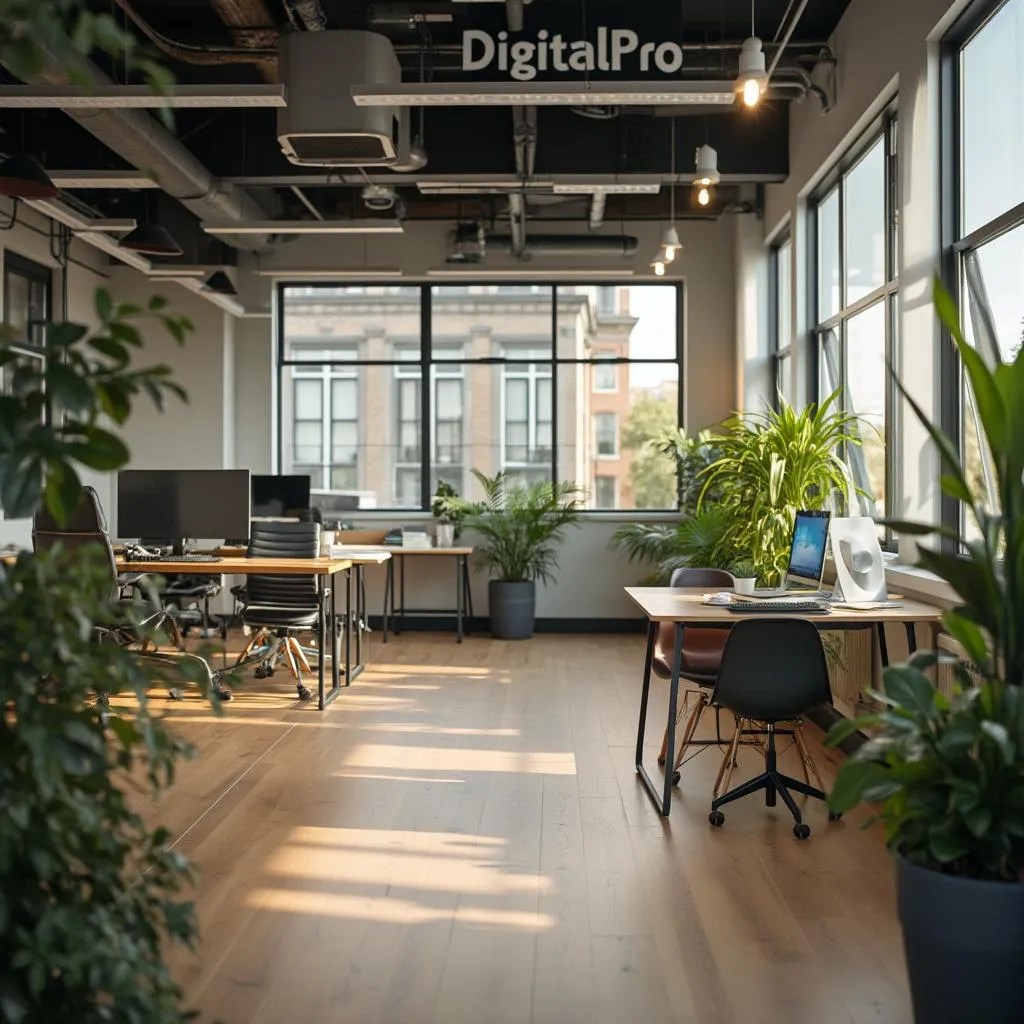 Espacio de trabajo moderno y colaborativo
